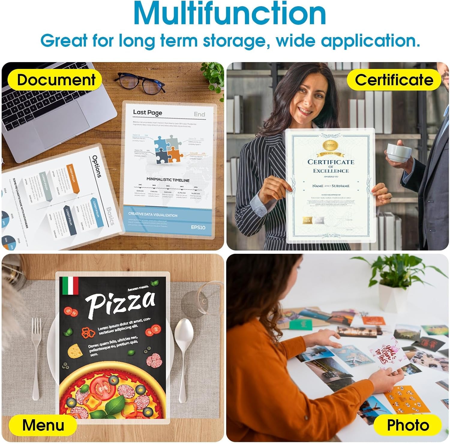 Laminating Sheets Thermal Laminate Pouches, Hold 11 X 17 Inch Sheet 25 Pack, 5 Mil Clear Laminated Pouch 11.5 X 17.5 Inch Lamination Paper for Laminator, round Corner, Home & Office