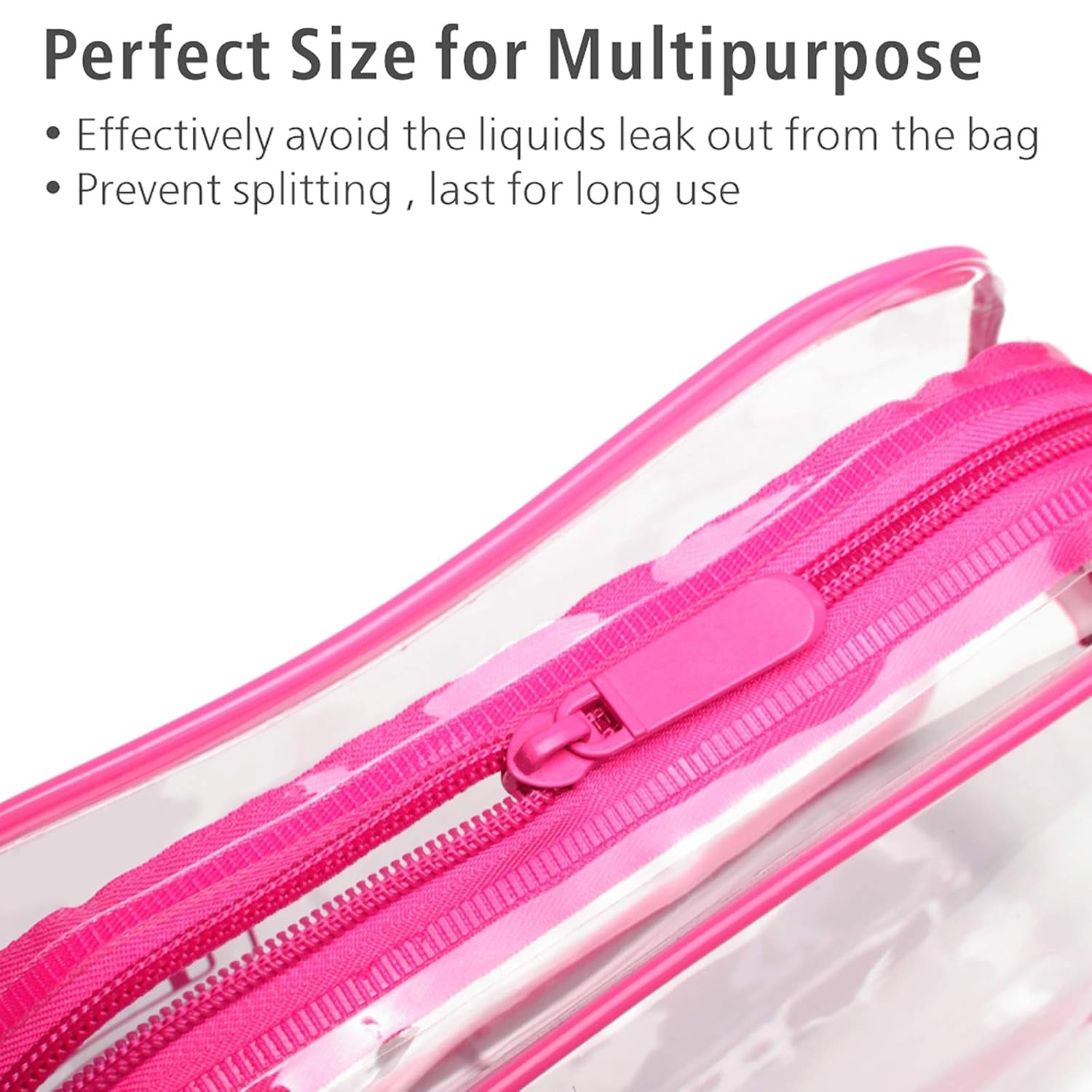 Clear Toiletry Bag,  3 Pack TSA Approved Toiletry Bag Quart Size Bag, Travel Makeup Cosmetic Bag for Women Men, Carry on Airport Airline Compliant Bag