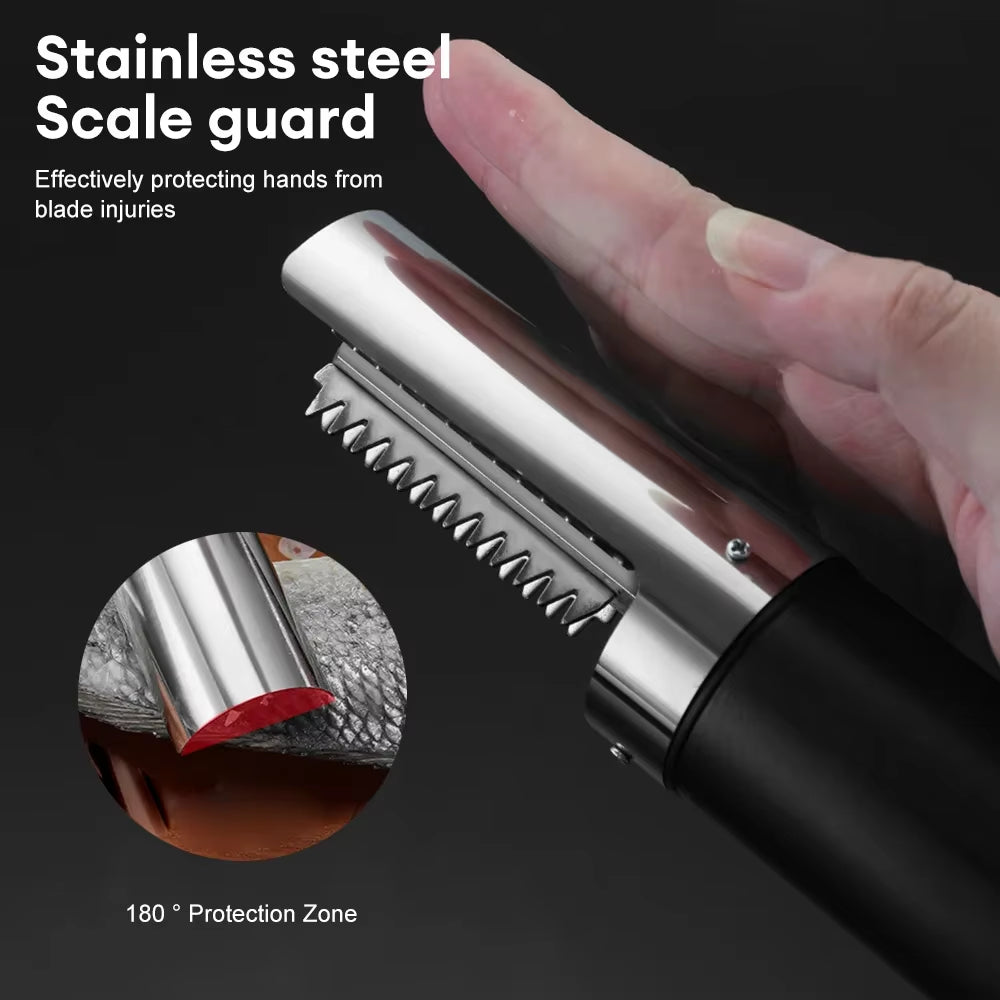 Electric Fish Scaler Remover Fish Cleaner Rechargeable Fishing Scalers Clean Scaler Scraper for Seafood Kitchen Tools