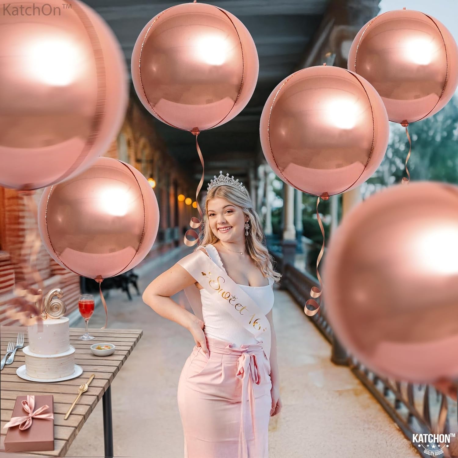 , Metallic Rose Gold Balloons - Big 22 Inch, Pack of 12 | Rose Gold Mylar Balloons, Rose Gold Balloon Garland | Rose Gold Foil Balloon, Rose Gold Party Decorations | Rose Gold Balloon Arch Kit